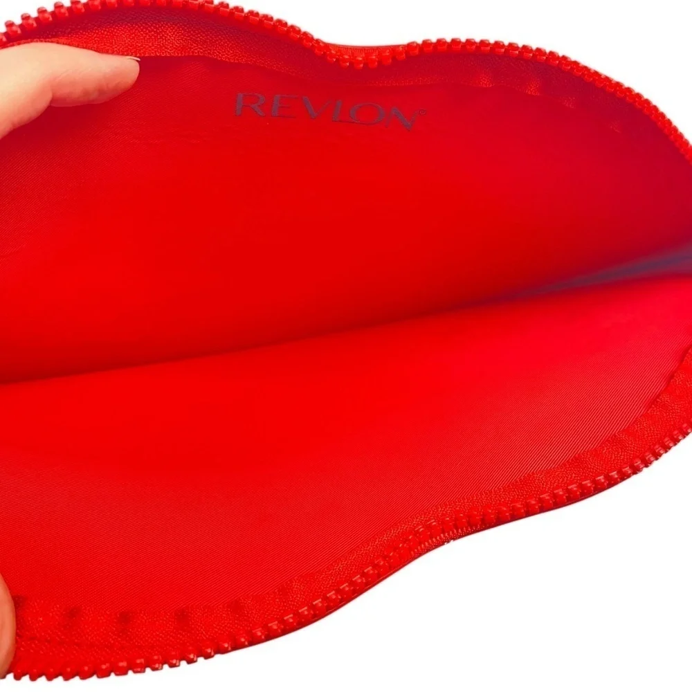 REVLON Red Lips Vampire teeth Sexy Mouth Pouch Clutch Halloween